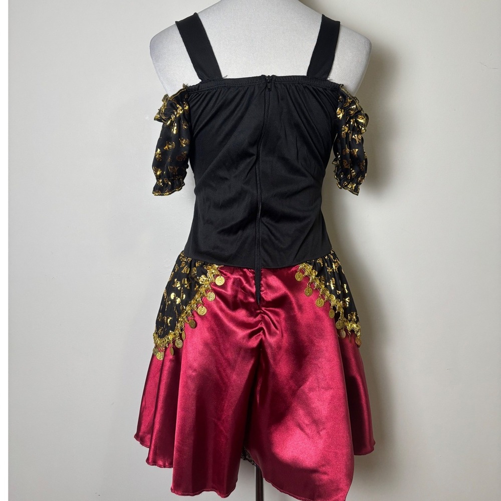 Womens Pirate Costume Mini Dress S Lace Up Corset Style Dark Coquette Cosplay - Picture 3 of 6
